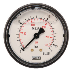 Slėgio matuoklis Ø63 0–16 bar 1/4 colio galinis MA6316B04PLGF