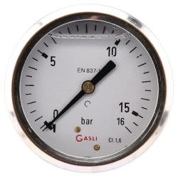 Slėgio matuoklis Ø63 0–16 bar 1/4 colio galinis MA6316B04SSGF