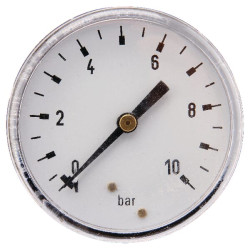 Slėgio matuoklis Ø63 0–10 bar 1/4 colio galinis MA6310B04SS