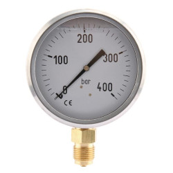 Manometras Ø100 0-400bar 1/2" MA100400L08SSGF