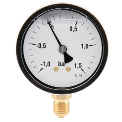 Manometras Ø63 -1+1,5bar 1/4" apačia MAV630115L04SSGF