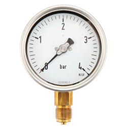 Manometras Ø100 0-4bar 1/2" MA1004L08SSGF