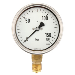 Manometras Ø100 0-160 bar? MA100160L08SSGF