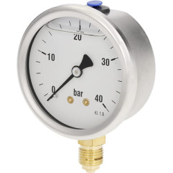 Manometras Ø63 0–40 bar 1/4 colio apačia MA6340L04SSGF