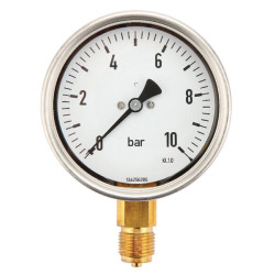 Manometras Ø100 0-10bar 1/2" MA10010L08SS