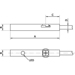 Nendrinis jungiklis su kabeliu SENSR8C5