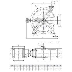 Automatinė žarnos ritė iš plieno su 20 m 3/8 colio 400 barų žarna ir 3/8 colio išoriniu sriegiu HD1100FE20