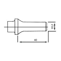 Platus pjovimo kaltas 10,2 mm x 40 BE101021