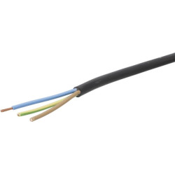 Kabelis 3x2,5mm², juodas, PVC, metrui, Helukabel H05VVF3X25BK