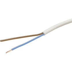 Kabelis 2x1,5 mm², baltas, PVC, metrui, Helukabel H05VVF2X15WH