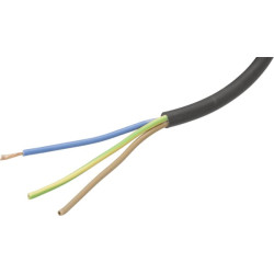 Kabelis 3x1,5mm², juodas, PVC, metrui, Helukabel H05VVF3X15BK