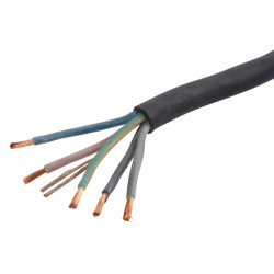 Kabelis 5x2,5mm², juodas, guminis, Helukabel H07RNF525R010