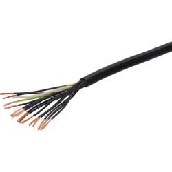 Valdymo srovės kabina 16x0,75 mm PUR PURTPE16075BK