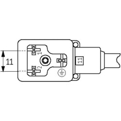 11 mm kištukas su laidu 11021MSUDB16260500