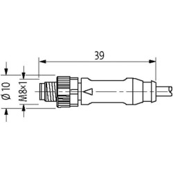 Jutiklio prailginimo kabelis, 3 psl., 10 m, 88001MSUD2101000