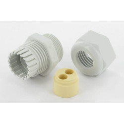 Kabelio sandariklis, pilkas, PG16, 2x6 HSKKMULTIPG162X6