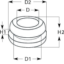 Kabelio žiedas, 14x18x3mm, uždaras KB2314