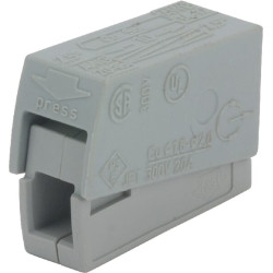 Jungties spaustukas, 1 V kištukas, pilkas, 224 tipo, Wago WAG224101