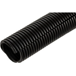 Apsauginis vamzdis 6 mm 100 m, lankstus gofruotas, atviras, juodas FTBL06100