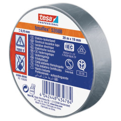 Izoliacinė juosta, pilka, 20 m x 19 mm TesaFLEX® T539880004600