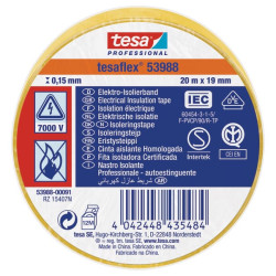 Izoliacinė juosta, geltona, 20 m x 19 mm TesaFLEX® T539880009100