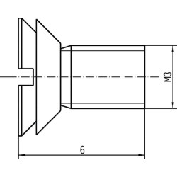 Įleidžiamas varžtas M3x6 su sandarikliu 09200009918