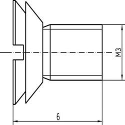 Įleidžiamas varžtas M3x6 su sandarikliu 09200009918