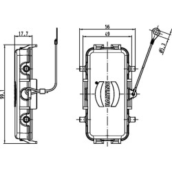 Dangtelis 16B su 4 kaiščiais, metalinis 09300165425