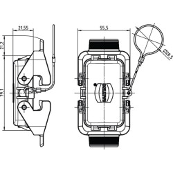 Dangtelis 10B su dviguba svirtimi, metalinis 09300105423