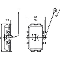 Dangtelis 10B su 4 kaiščiais, metalinis 09300105425