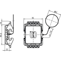 Dangtelis 32B su dviguba svirtimi, metalinis 09300325420