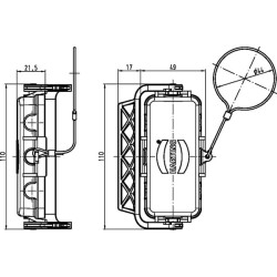 Dangtelis 16B su viena svirtimi, metalinis 09300165432