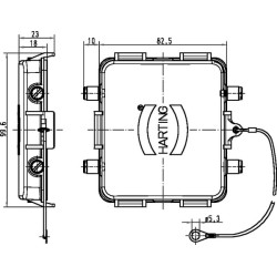 Dangtelis 32B su 4 kaiščiais, metalinis 09300325425
