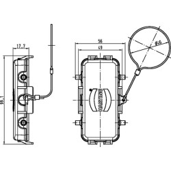 Dangtelis 16B su 4 kaiščiais, metalinis 09300165426