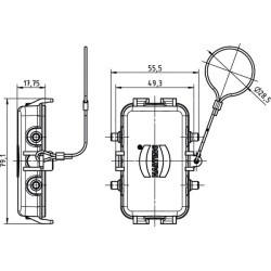 Dangtelis 10B su 4 kaiščiais, metalinis 09300105427