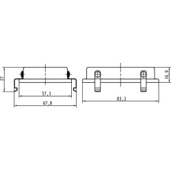 32A dangtelis su 4 įžeminimo kontaktais, metalinis 09200325401