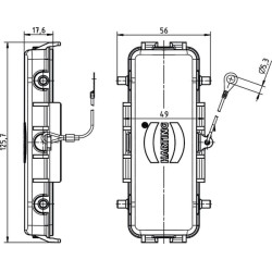 Dangtelis 24B su 4 kaiščiais, metalinis 09300245425