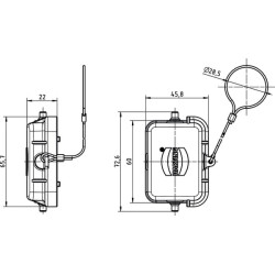 Dangtelis 6B su 2 kaiščiais, metalinis 09300065427