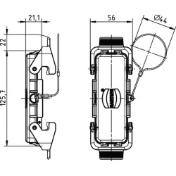 Dangtelis 24B su dviguba svirtimi, metalinis 09300245422