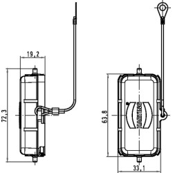 Dangtelis 10A su 2 kaiščiais, metalinis 09200105425