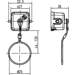 Dangtelis 3A F įdėklui, metalinis 09200035427