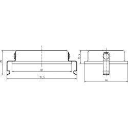 Dangtelis 6B su 2 įžeminimo kontaktais, metalinis 09300065401