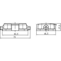 Dangtelis 6B su 2 kaiščiais, plastikinis 09300065404