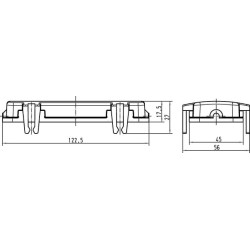 Dangtelis 24B su 4 įžeminimo plokštės užraktais, plastikinis 09300245401