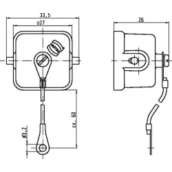 Dangtelis 3A M įdėklui, metalinis 09200035426