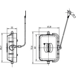 Dangtelis 6B su 2 kaiščiais, metalinis 09300065425