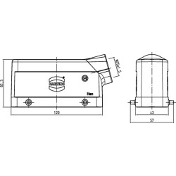 24B M25 jungties gaubtas, šoninis įėjimas 19300241521