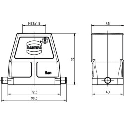 10B gaubtas, HC M32, viršutinis įėjimas 19300100447