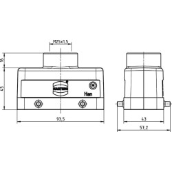 Kapotas 16B, LC M25 Viršutinis įėjimas 19300161421