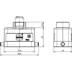 10B gaubtas, LC M20, viršutinis įvadas 19300101440
